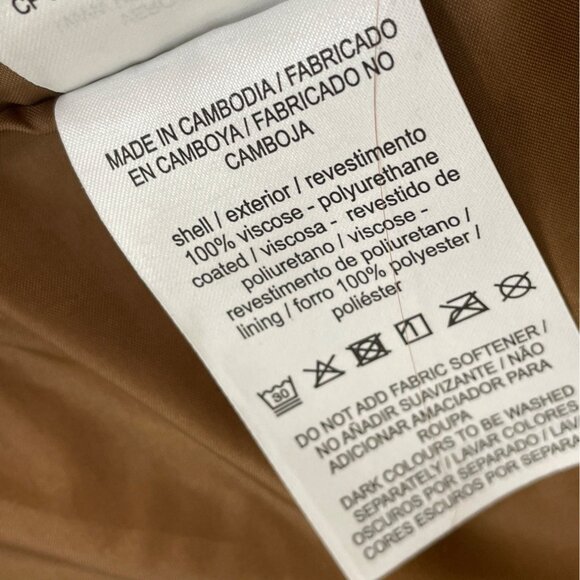 Vero Moda Women's Brown Faux Leather Jacket With Various Pockets Sz S - New - Picture 8 of 9